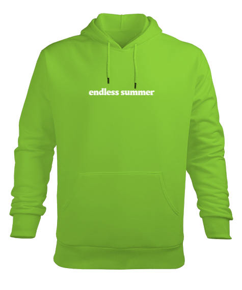 Tisho - Endless Summer Fıstık Yeşili Erkek Kapüşonlu Hoodie Sweatshirt