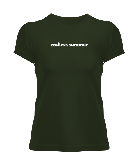 Tisho - Endless Summer Haki Yeşili Kadın Tişört