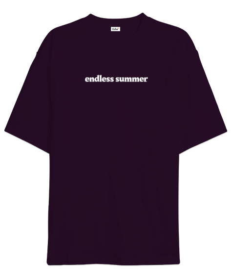 Tisho - Endless Summer Koyu Mor Oversize Unisex Tişört
