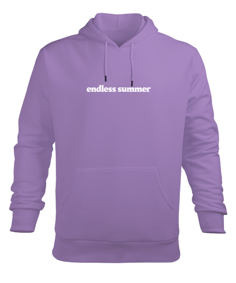 Tisho - Endless Summer Lila Erkek Kapüşonlu Hoodie Sweatshirt