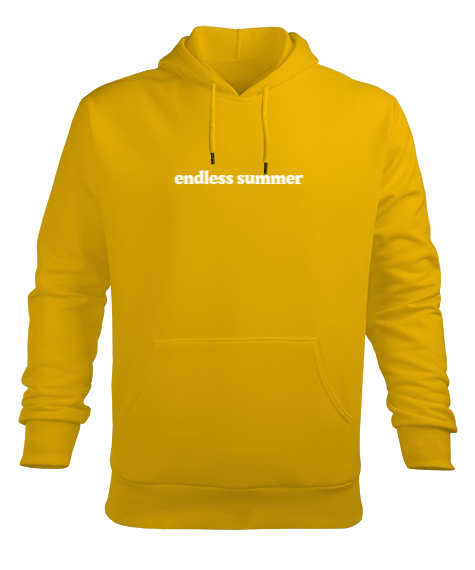 Tisho - Endless Summer Sarı Erkek Kapüşonlu Hoodie Sweatshirt