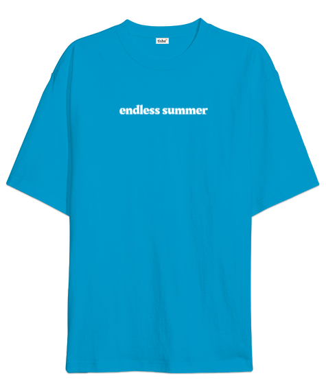 Tisho - Endless Summer Turkuaz Oversize Unisex Tişört