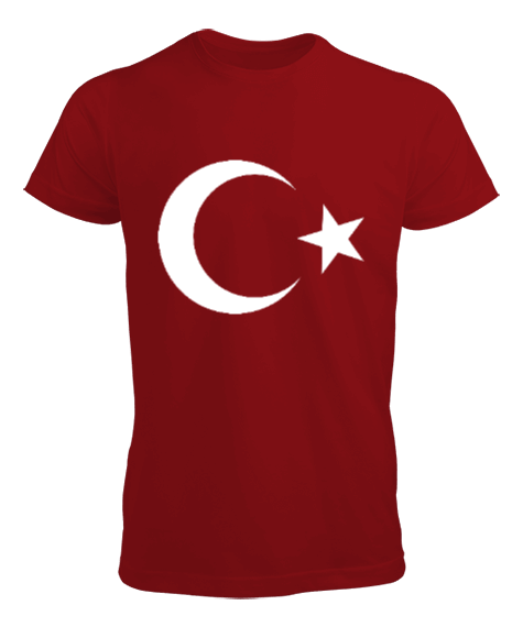 erkek ay yıldız bayrak Erkek Tişört - Tisho