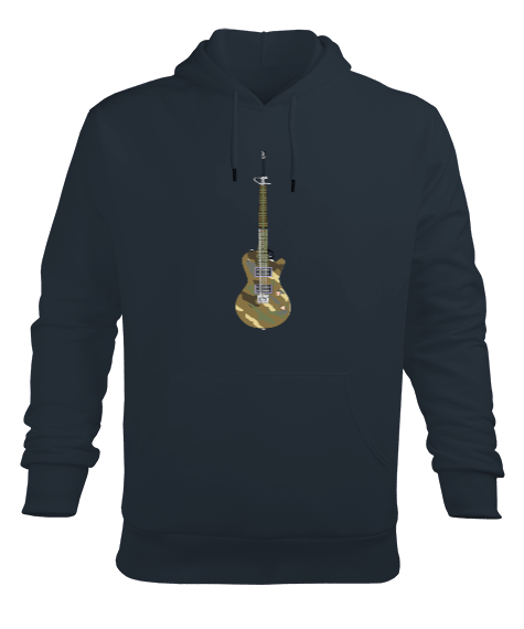 Tisho - Erkek Gitar Temalı Sweatshirt Erkek Kapüşonlu Hoodie Sweatshirt