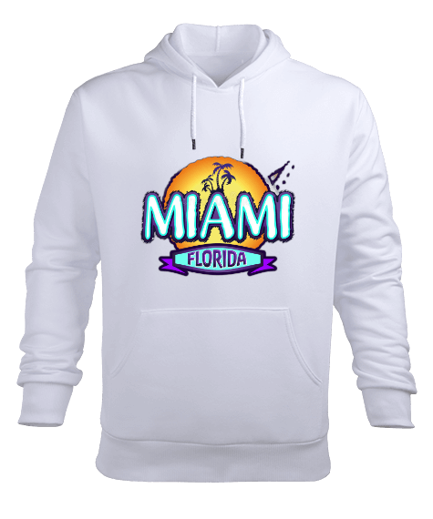 Tisho - Erkek Giyim Miami Florida Erkek Kapüşonlu Hoodie Sweatshirt