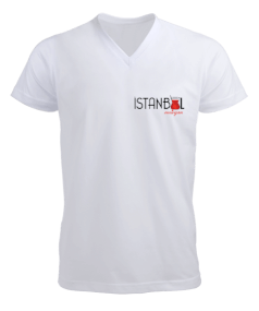 Erkek İstanbul Erkek Kısa Kol V Yaka Tişört - Tisho