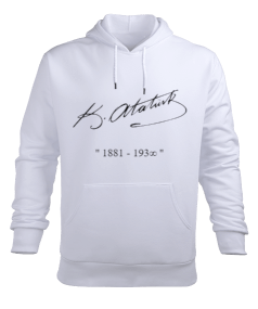 Erkek KEMAL ATATÜRK imzalı 1881 - 1938 Kapüşonlu Hoodie Sweatshirt Mens Hooded Hoodie Sweatshirt Erkek Kapüşonlu Hoodie Sweatshirt - Tisho