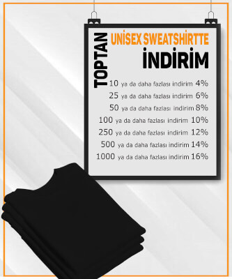 Erkek Siyah Baskısız Toptan Sweatshirt - Tisho