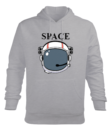 Tisho - Erkek sweatshirt Space baskılı Erkek Kapüşonlu Hoodie Sweatshirt