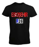 Eskişehir,Türkiye,Türkiye bayrağı. Siyah Erkek Tişört - Tisho