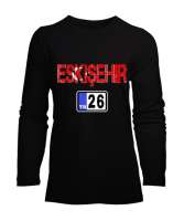 Eskişehir,Türkiye,Türkiye bayrağı. Siyah Kadın Uzun Kol Tişört - Tisho