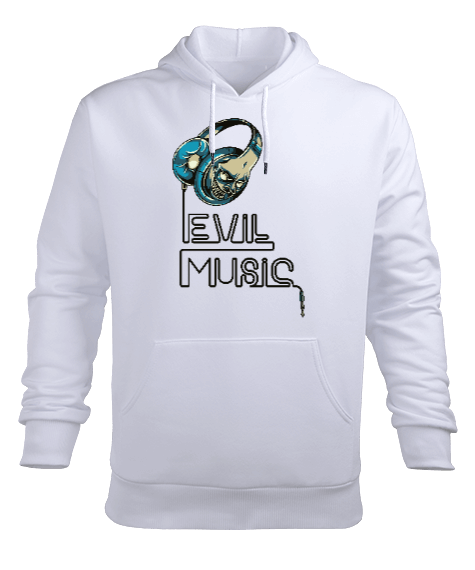 Tisho - Evil Music Erkek Kapüşonlu Hoodie Sweatshirt