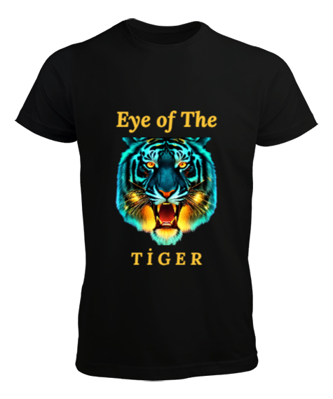 Tisho - Eye of The Tiger Siyah Erkek Tişört