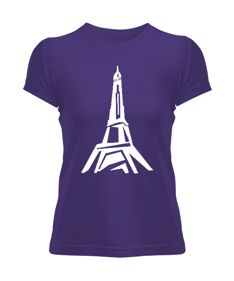 Tisho - Eyfel Kulesi - Eiffel - Paris Mor Kadın Tişört