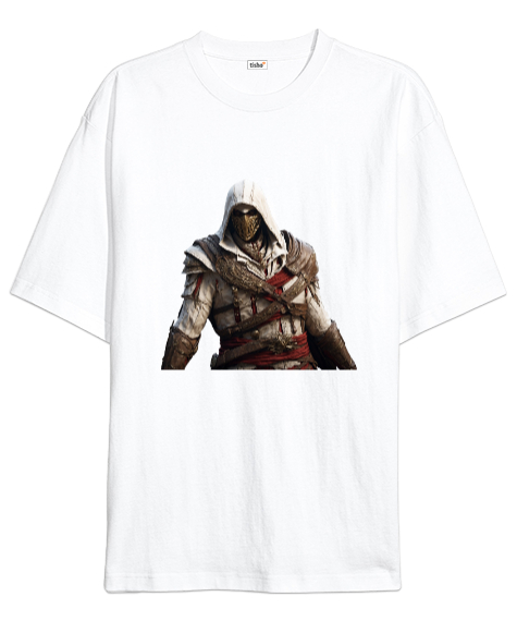 Tisho - Ezio v1 Beyaz Oversize Unisex Tişört