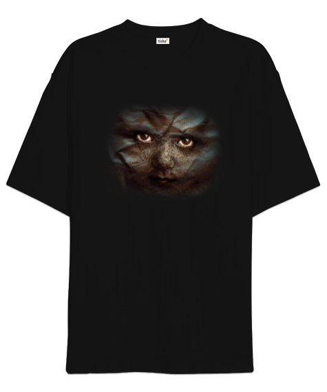 Tisho - Face - Yüz İfadesi Siyah Oversize Unisex Tişört