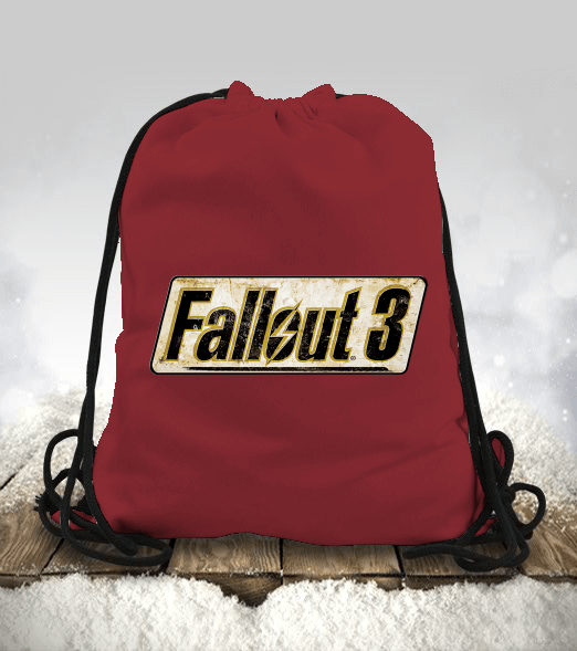 Tisho - Fallout 3 Yazılı Büzgülü Spor Çantası Büzgülü spor çanta