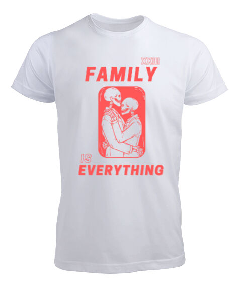 Tisho - Family everything V1 Beyaz Erkek Tişört