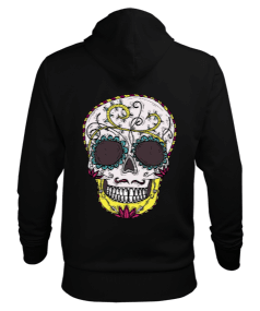 Fancy Skull Erkek Kapüşonlu Hoodie Sweatshirt - Thumbnail