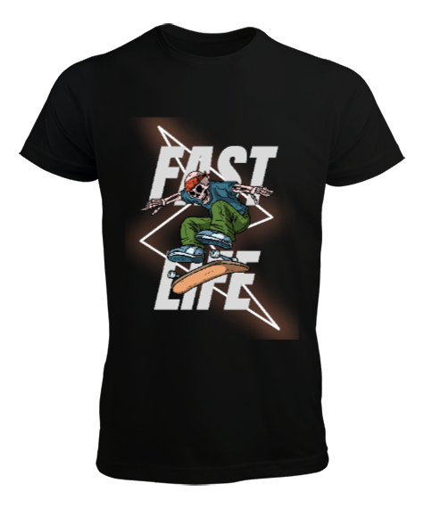 Tisho - Fast life Siyah Erkek Tişört
