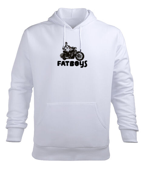 Tisho - Fatboy-Şişman Çoçuklar Beyaz Erkek Kapüşonlu Hoodie Sweatshirt