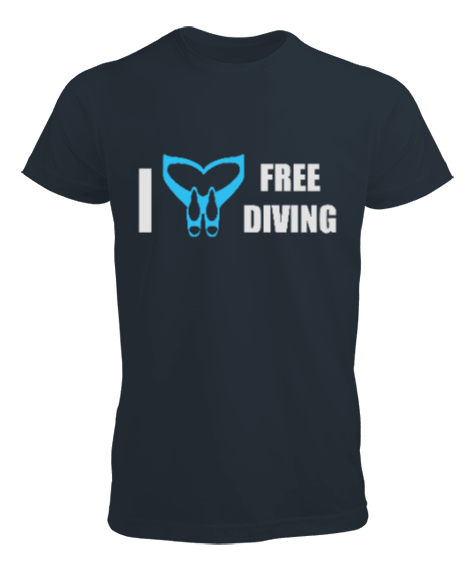 Tisho - FD-06 Monofin Free Diving Love Erkek Tişört