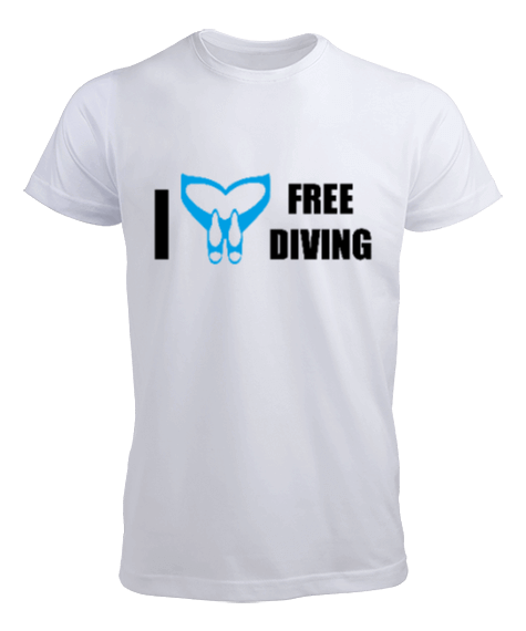 Tisho - FD-06 Monofin Freediving Love Erkek Tişört