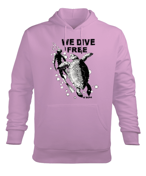 Tisho - FD-10 We Dive Free Erkek Kapüşonlu Hoodie Sweatshirt