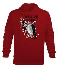 Tisho - FD-10 We Dive Free Erkek Kapüşonlu Hoodie Sweatshirt