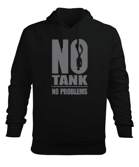 Tisho - FD-11 No Tank No Problem Erkek Kapüşonlu Hoodie Sweatshirt