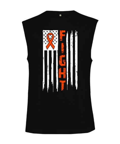 Tisho - Fight Blu Siyah Kesik Kol Unisex Tişört