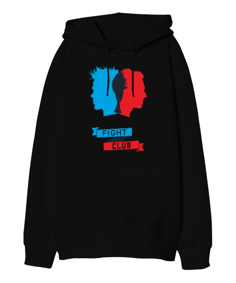 Tisho - Fight Club Tasarım Baskılı Oversize Unisex Kapüşonlu Sweatshirt