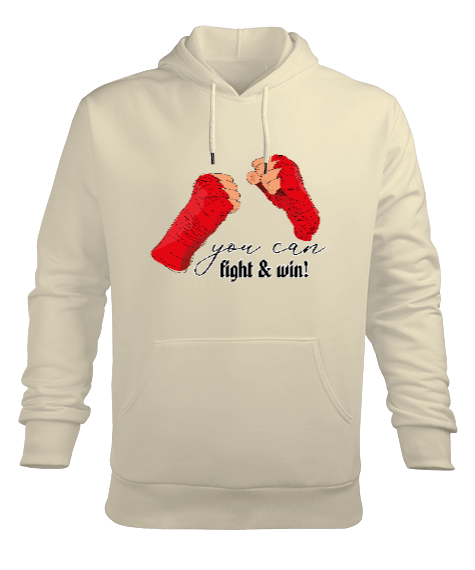 Tisho - fight win Erkek Kapüşonlu Hoodie Sweatshirt