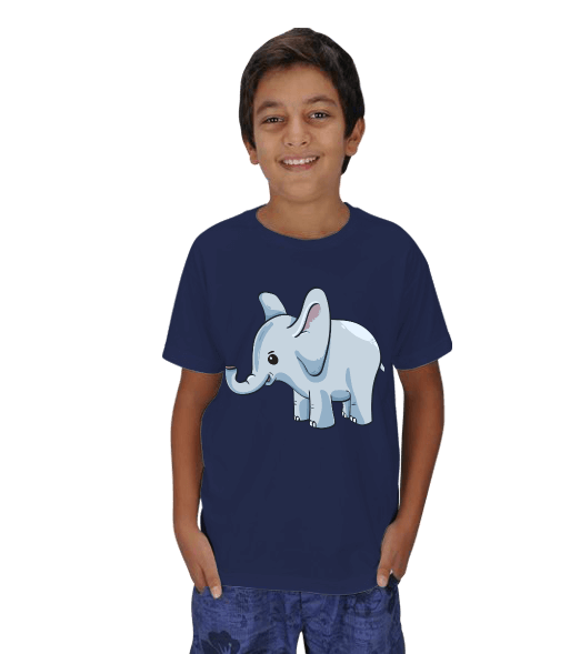 Tisho - fil resimli çocuk tişört Çocuk Unisex