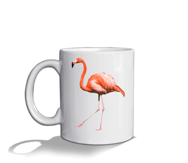 Tisho - Flamingo Beyaz Kupa Bardak