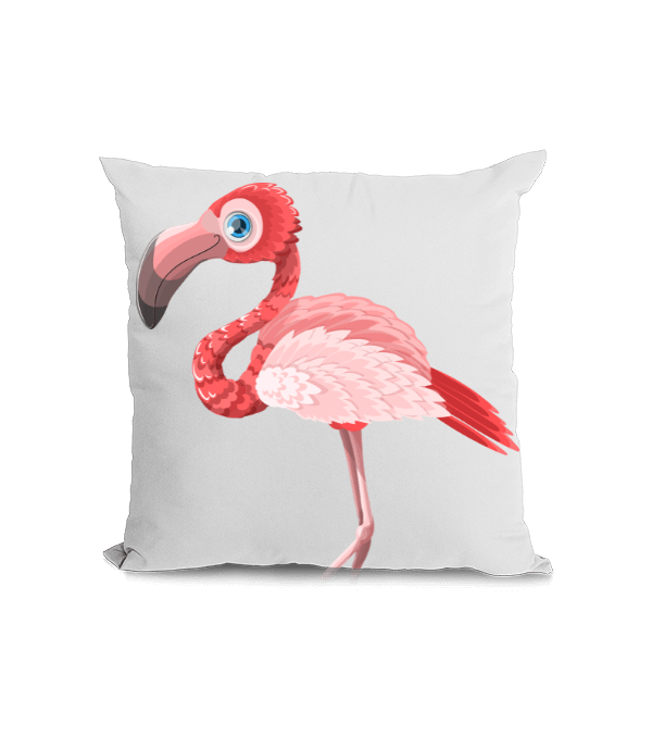Tisho - Flamingo Desenli Kare Yastık Kare Yastık