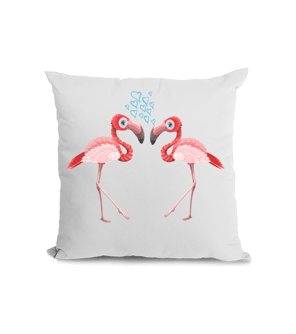 Tisho - Flamingo Desenli Kare Yastık Kare Yastık