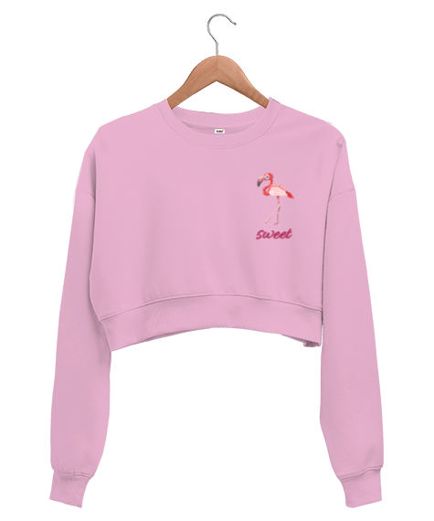 Tisho - Flamingo Kadın Crop Sweatshirt