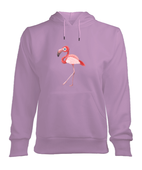 Tisho - Flamingo kadın kapşonlu hoddie sweatshirt Kadın Kapşonlu Hoodie Sweatshirt