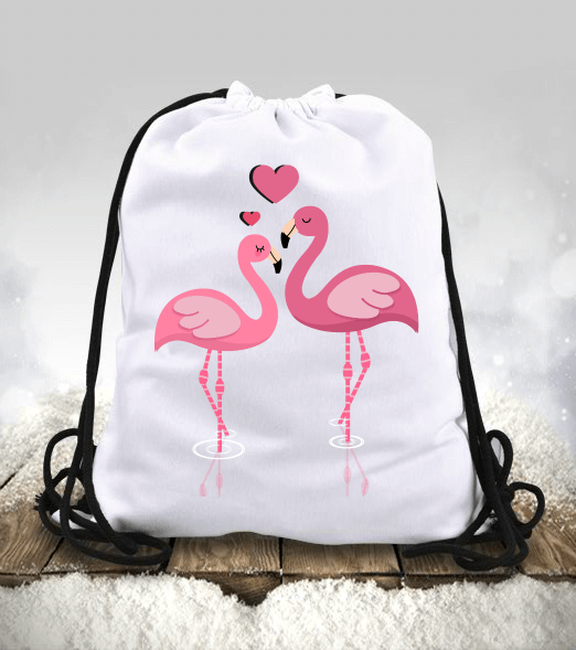 Tisho - flamingo, pembe çanta Büzgülü spor çanta
