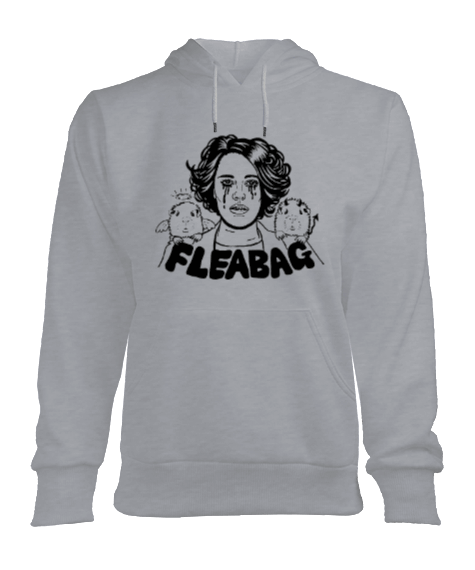 Tisho - Fleabag baskılı Kadın Kapşonlu Hoodie Sweatshirt