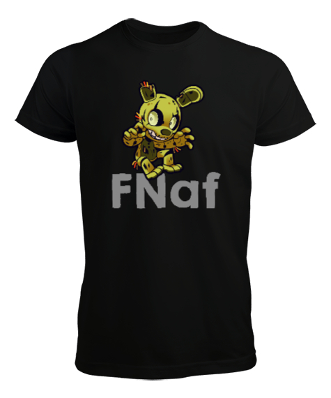 Tisho - Fnaf Five Nights at Freddys V2 Siyah Erkek Tişört