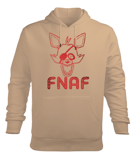 Tisho - Fnaf - Freddy Nights Camel Erkek Kapüşonlu Hoodie Sweatshirt