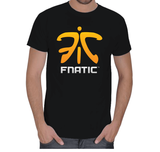 Tisho - Fnatic e-sports Club Siyah T-Shirt Erkek Tişört