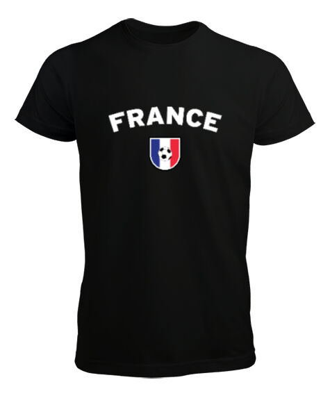 Tisho - Football France World Champion Fransa Dünya Kupası Siyah Erkek Tişört
