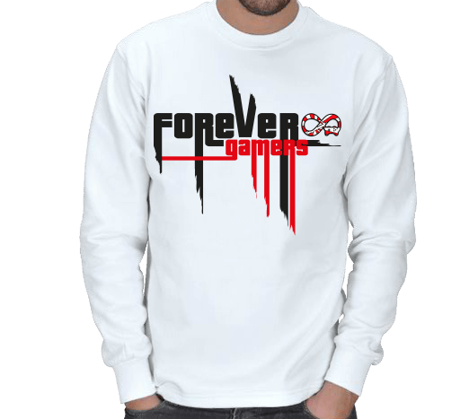 Tisho - Forever Gamers Beyaz Erkek UZUN KIŞLIK ERKEK SWEATSHIRT