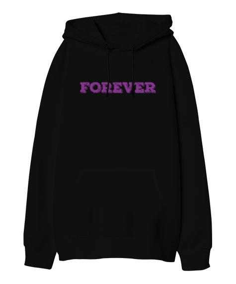 Tisho - Forever Oversize Unisex Kapüşonlu Sweatshirt