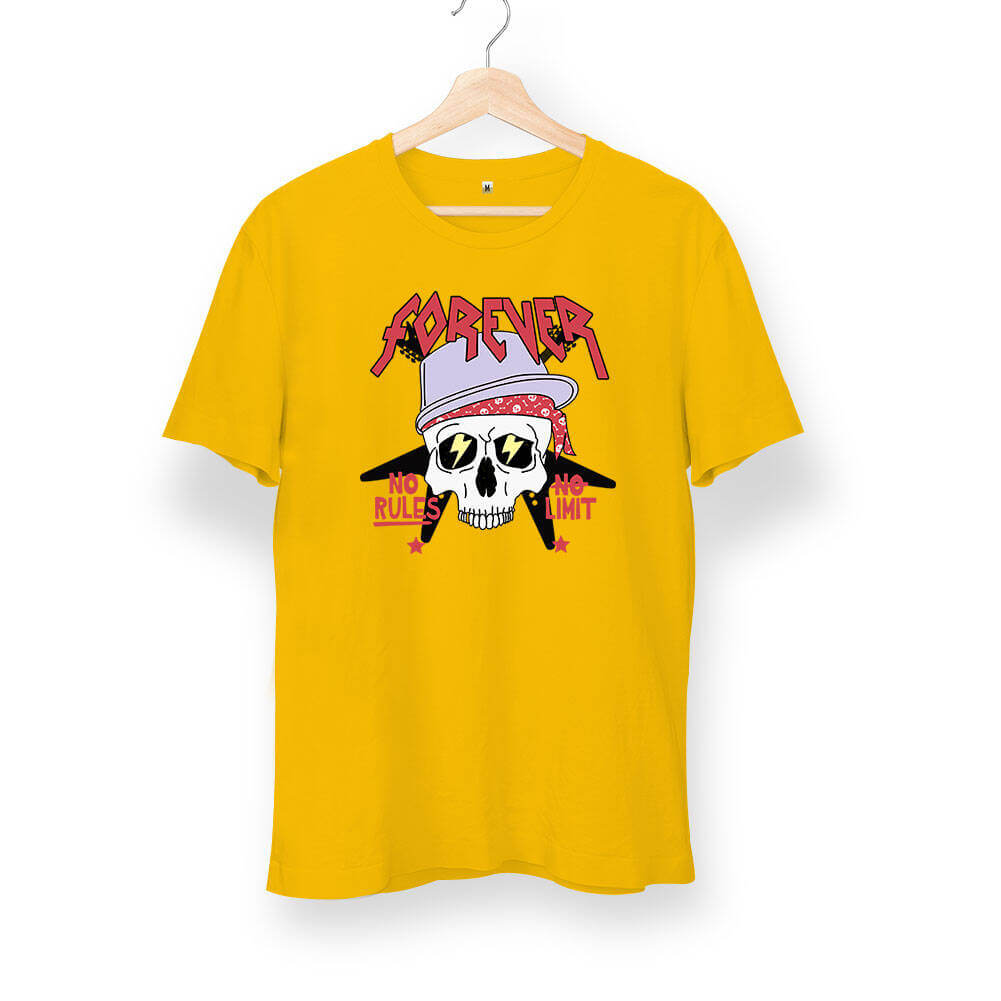 Tisho - Forever Rock Skull Unisex Kısa Kol Tişört