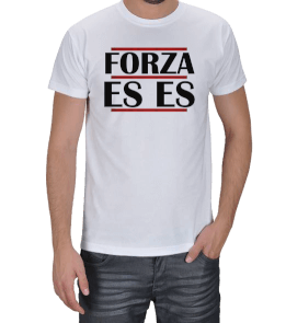 Tisho - Forza Es Es Beyaz Erkek Tişört