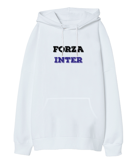 Tisho - Forza Inter Oversize Unisex Kapüşonlu Sweatshirt